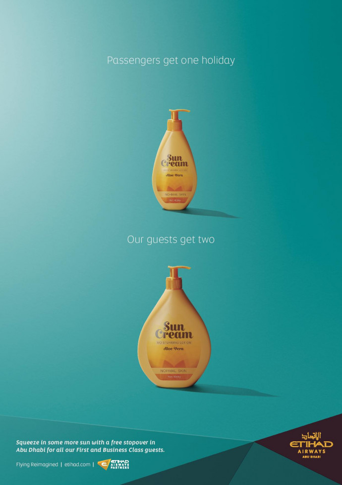 Etihad Airways: Sun Cream