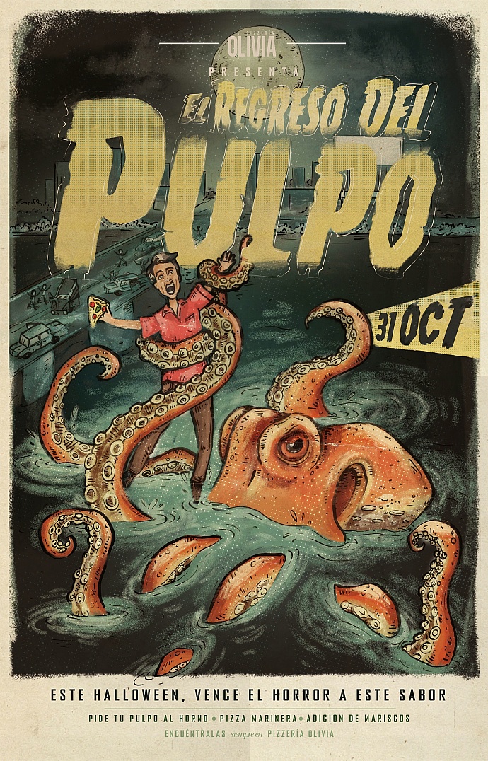 Pizzer&iacute;a Olivia: Halloween pizza, 4