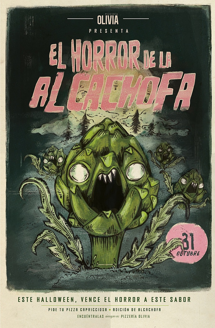 Pizzer&iacute;a Olivia: Halloween pizza, 1