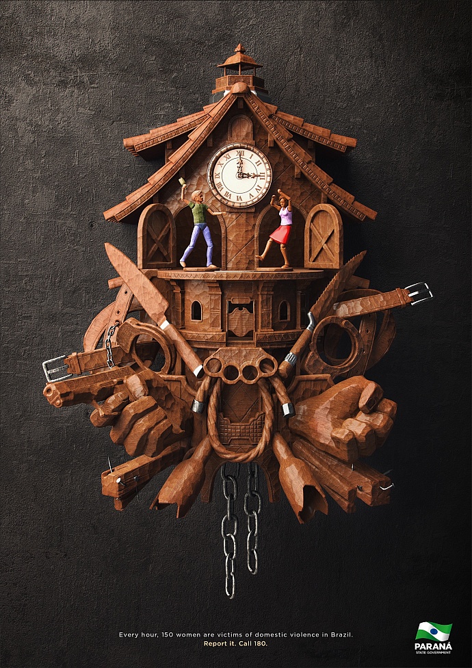 Parana State Government: Domestic violence cuckoo clock