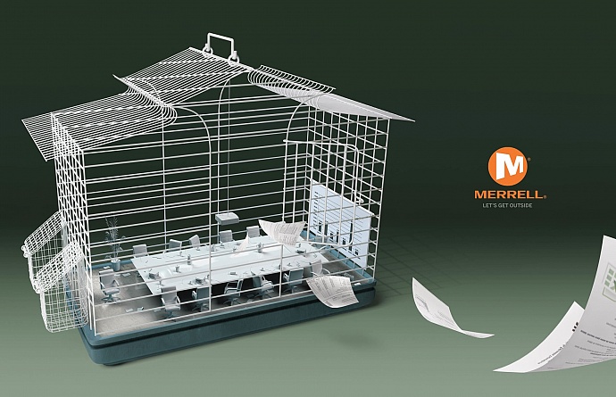 Merrell Footwear & Clothing: Plastic cage