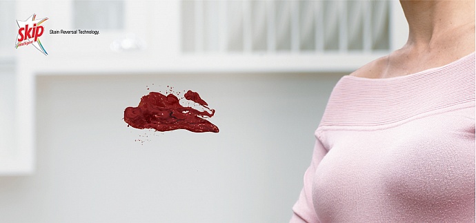 Skip washing powder: Stain reversal technology, 3