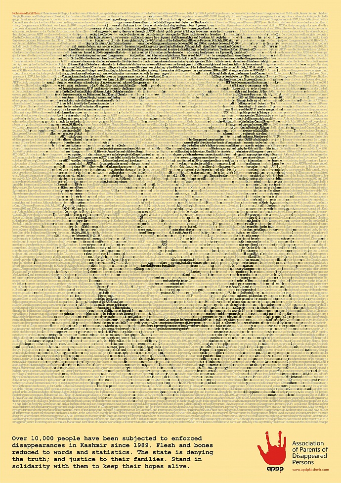 Association of Parents of Disappeared Persons: Disappeared Kashmiris, 3