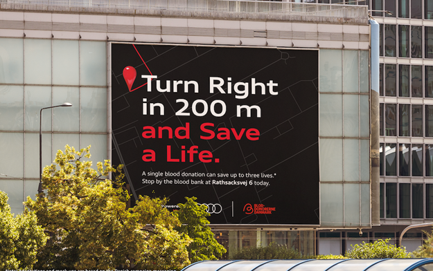 Audi and Twenty Turn Advertising Billboards into Directions That Could Save Lives